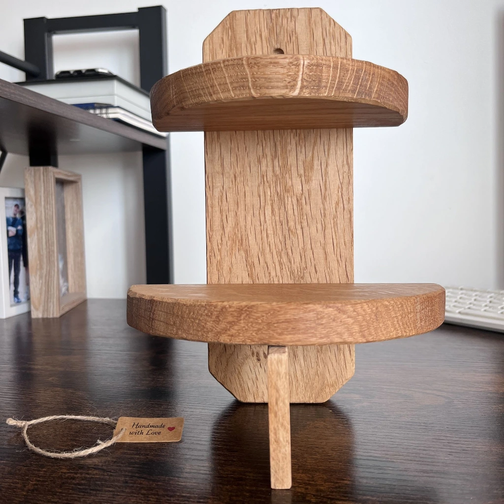 Oak Wall Shelf with Semi Circular 2.webp